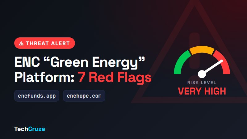 ENC green energy platform: 7 red flags, risk level very high
