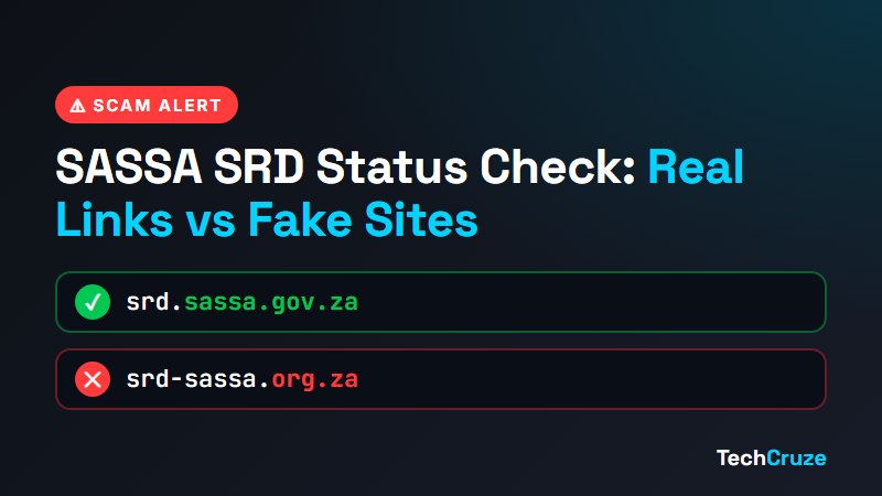 SASSA SRD status check: srd.sassa.gov.za is real, srd-sassa.org.za is fake